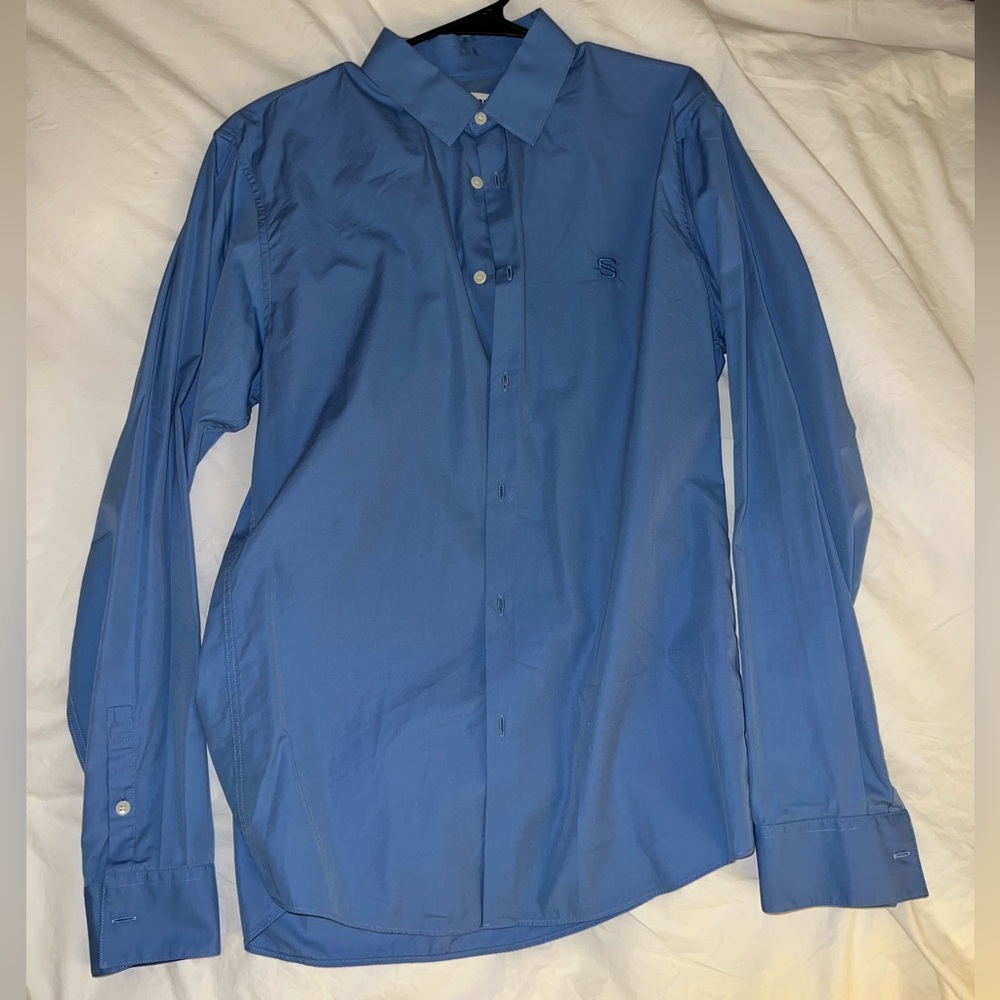 Sandro Men's Blue Dress Shirt